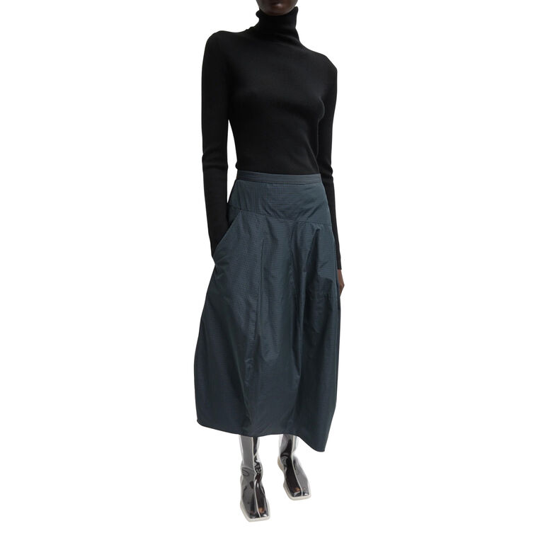 Menswear Nylon Asymmetrical Balloon Skirt image number null