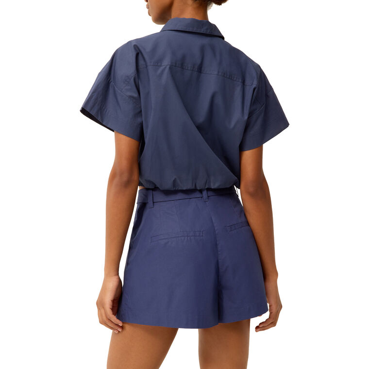 Lander Pleated Belted Cotton Short image number null