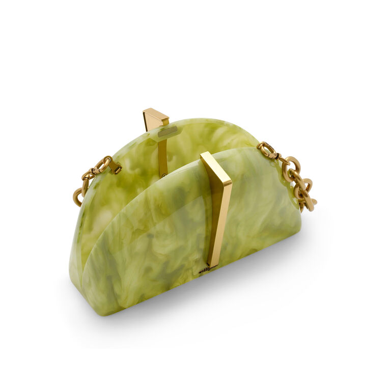 Laguna Marbled Acrylic Arch Clutch image number null