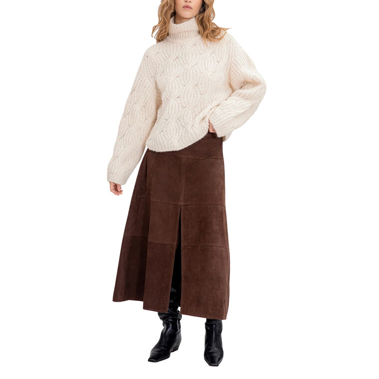 Suede Hudson Midi Skirt image number null