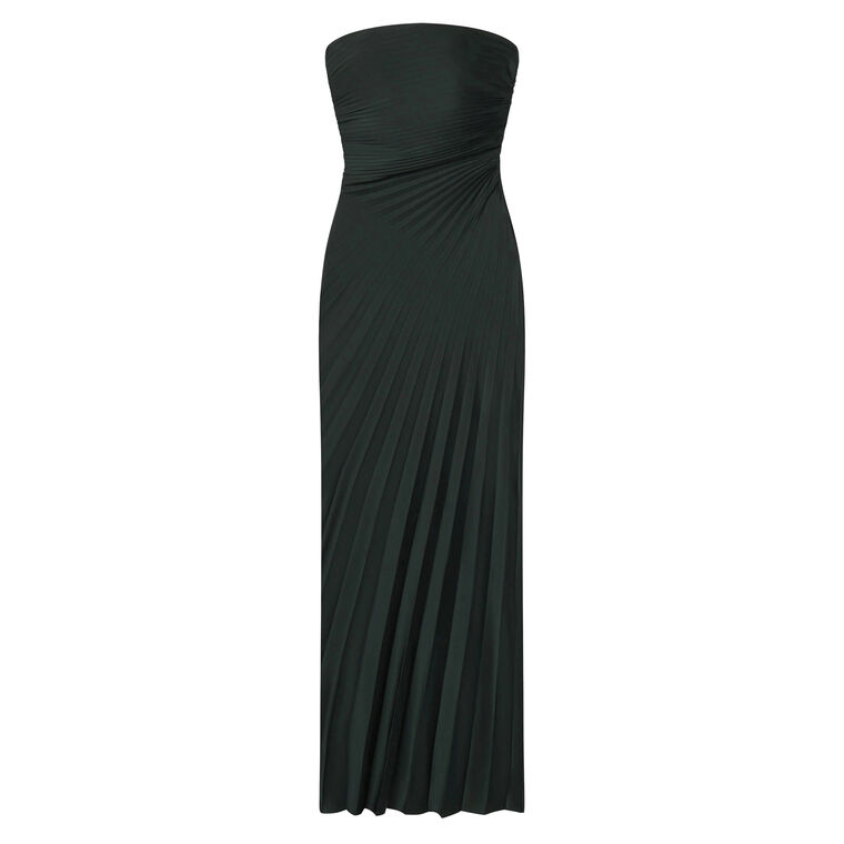 Bianca Strapless Pleated Maxi Dress image number null