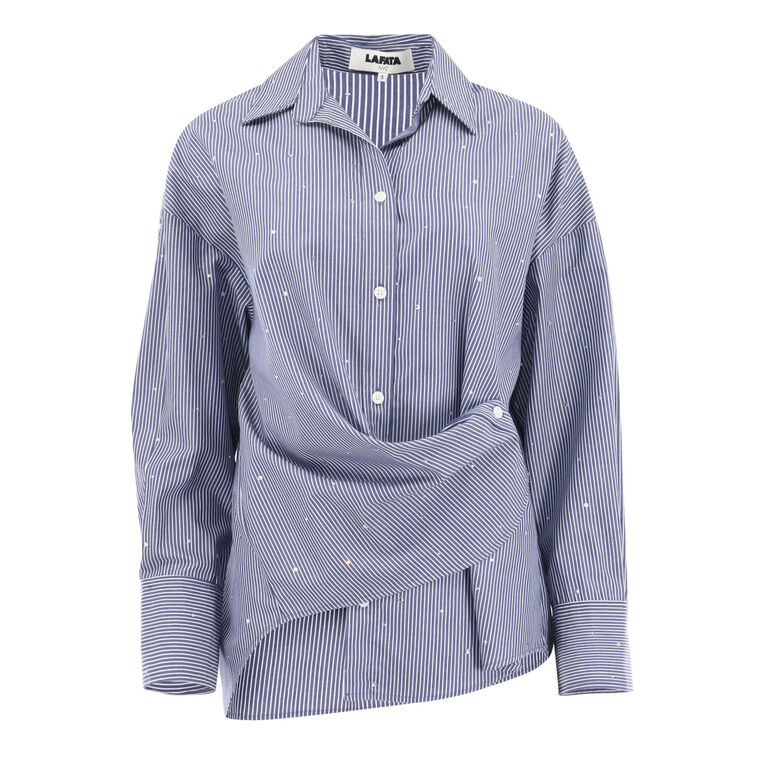 The Frankie Crystal Stripe Shirt image number null