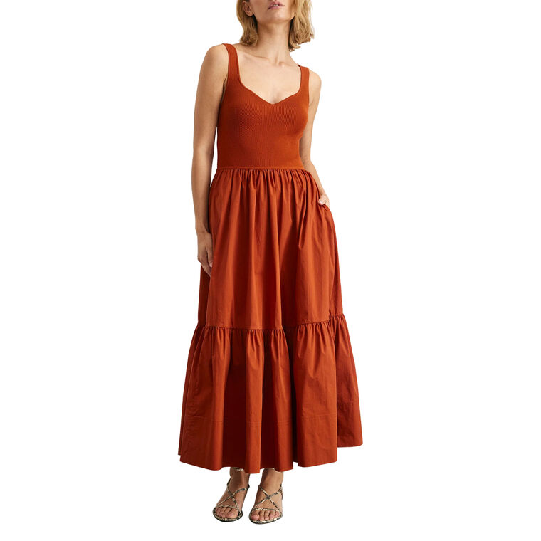 Josephina Sleeveless Tiered Midi Dress image number null