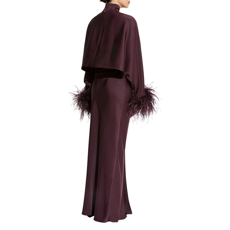 Lightweight Satin Asymmetric Maxi Skirt image number null