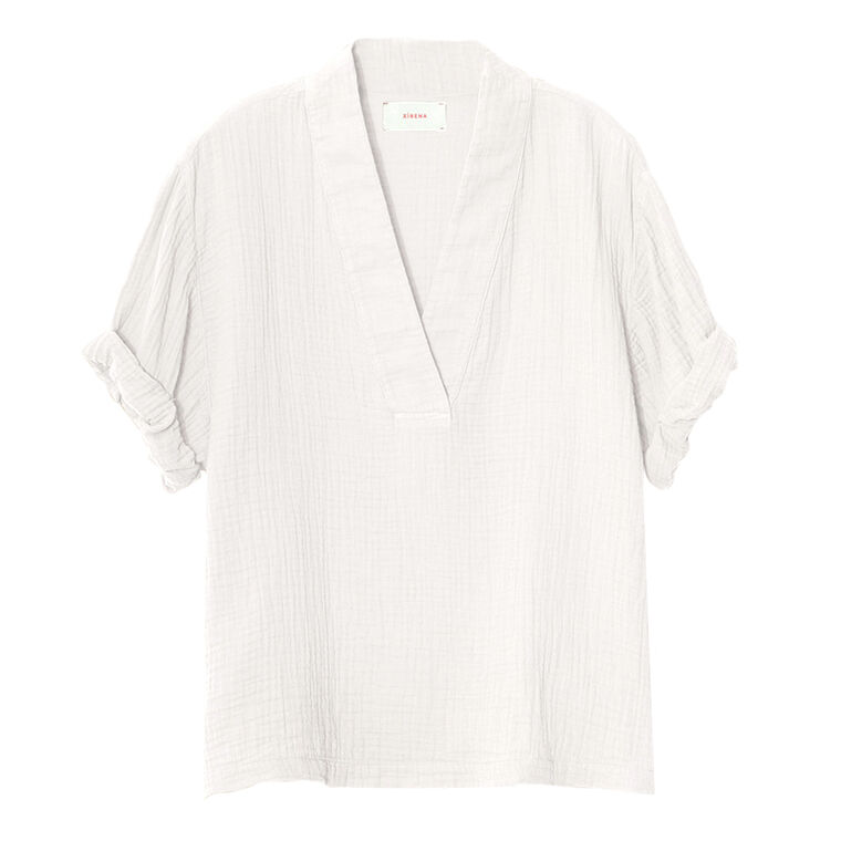 Avery Short Sleeve V-Neck Gauze Top image number null