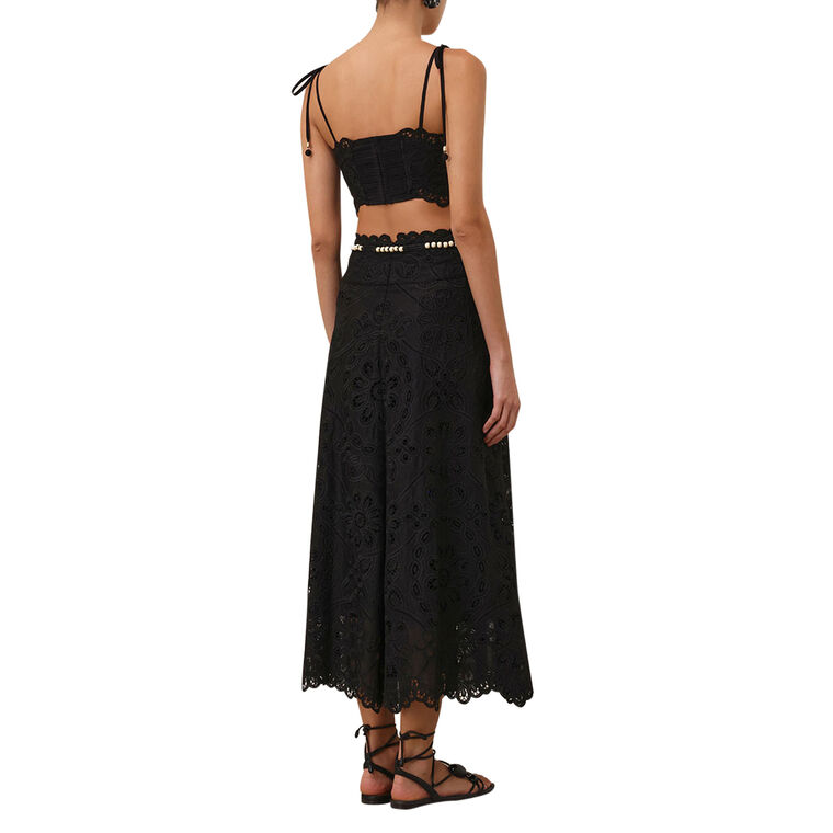 Rhiannon Embroidered Bodice Crop Top image number null
