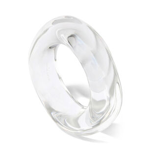Large Lucite Wave Clear Bangle