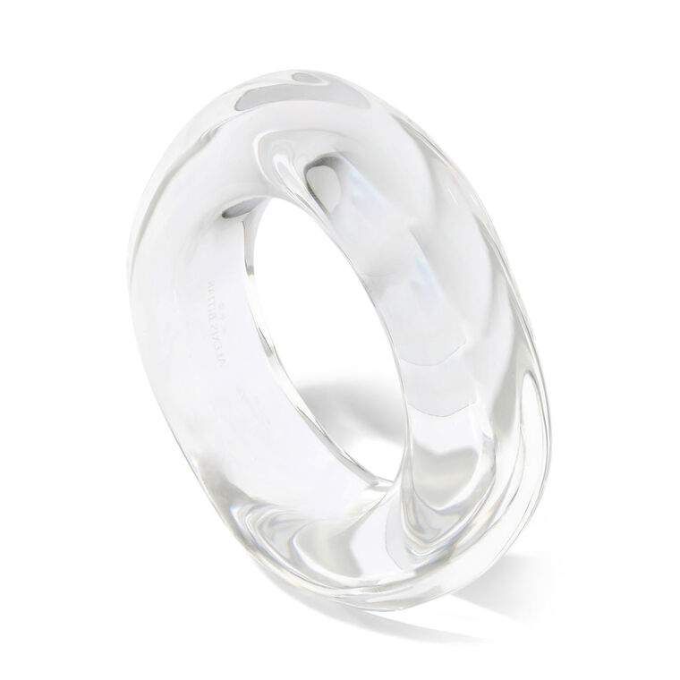 Large Lucite Wave Clear Bangle image number null