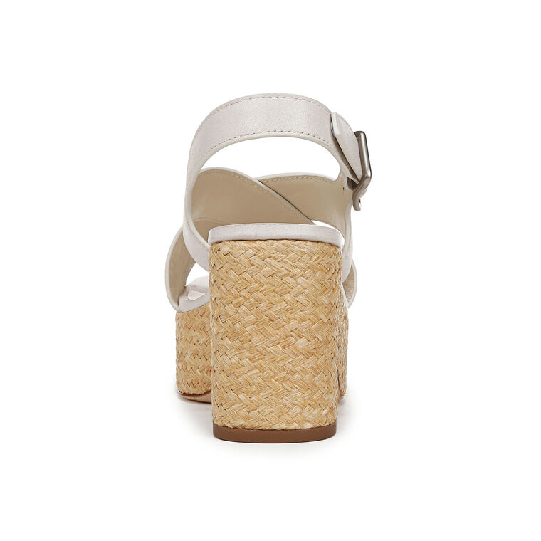 Celmentia Leather Platform Raffia Heel Sandal image number null