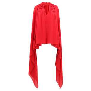 Statement Sleeve Silk Blouse