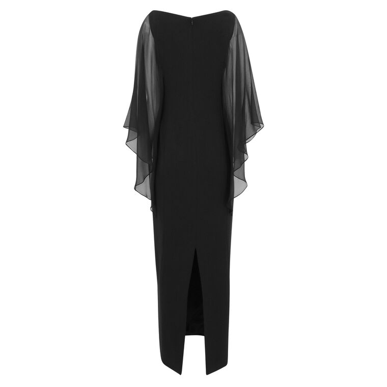 Chiffon Butterfly Sleeve Gown image number null