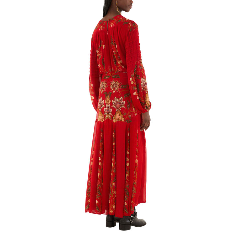 Berry Garden Long Sleeve Maxi Dress image number null