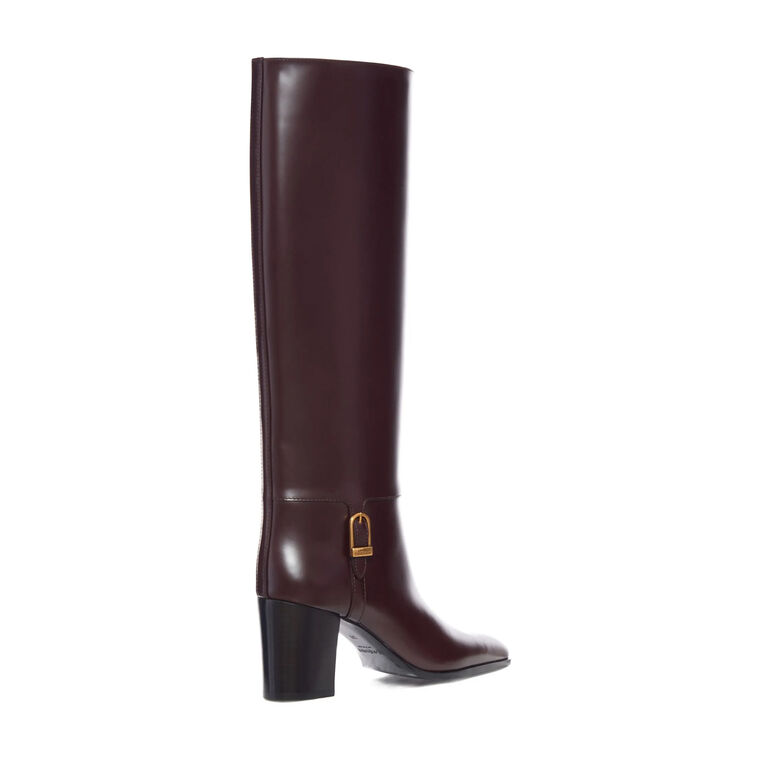 Julia 70mm Buckle-Detail Leather Boot image number null