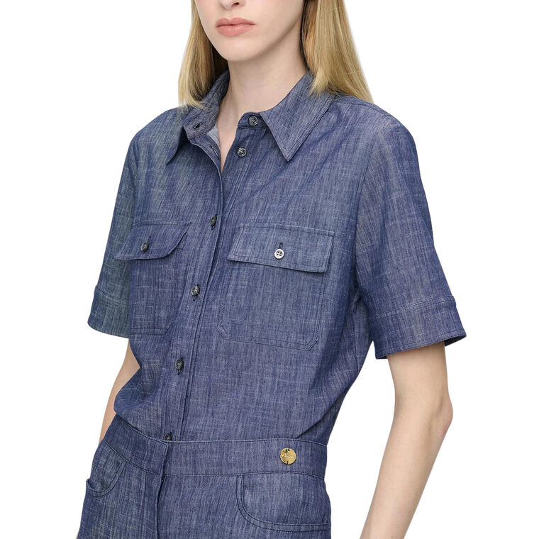 Vesper Short Sleeve Denim Top image number null