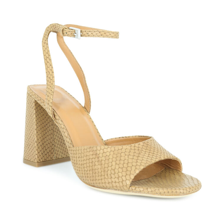 Solange Snake Embossed Heel image number null