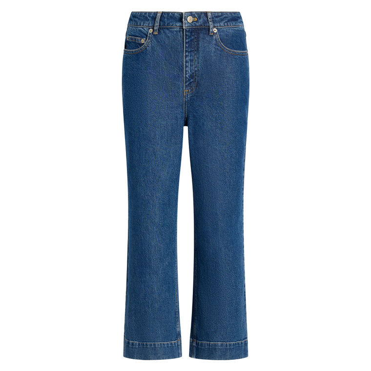 Joey Mid-Rise Cropped Wide-Leg Jean image number null