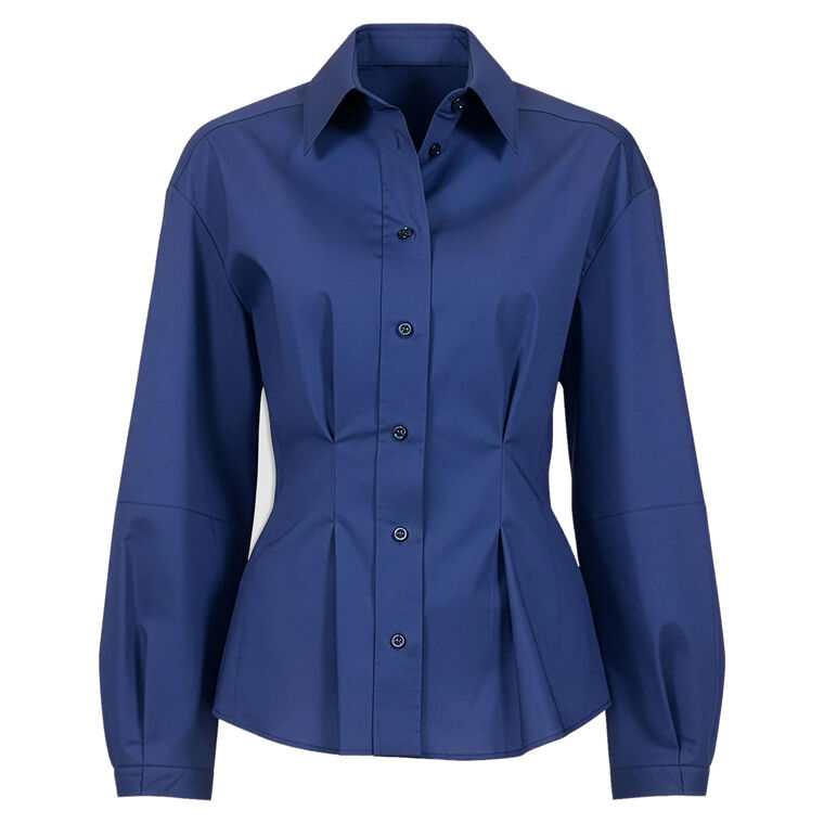 Lucia Long Sleeve Cinched Waist Blouse image number null