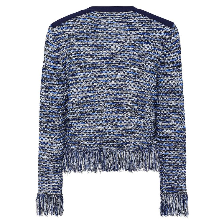 Kaia Textured Fringe Cardigan Jacket image number null