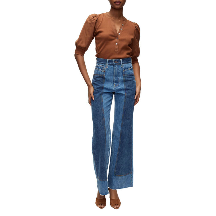 Coralee Puff Sleeve Knit Top image number null