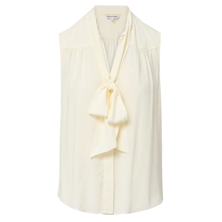 Magnolia Sleeveless Tie-Neck Blouse image number null