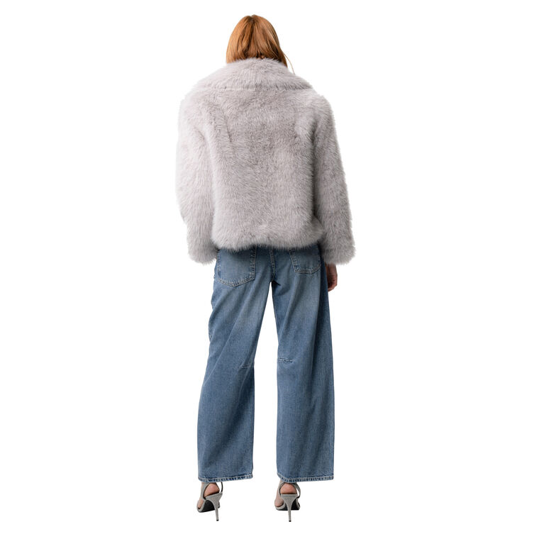 Kelly Faux Fur Jacket With Oversized Collar image number null