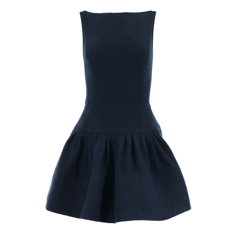 Bubble Hem Tweed Mini Dress image number null