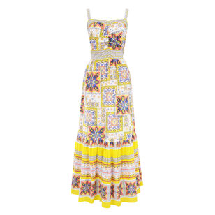 Alora Sleeveless Printed Cotton Maxi Dress