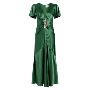 Kordyn Short Sleeve Silk Midi Dress