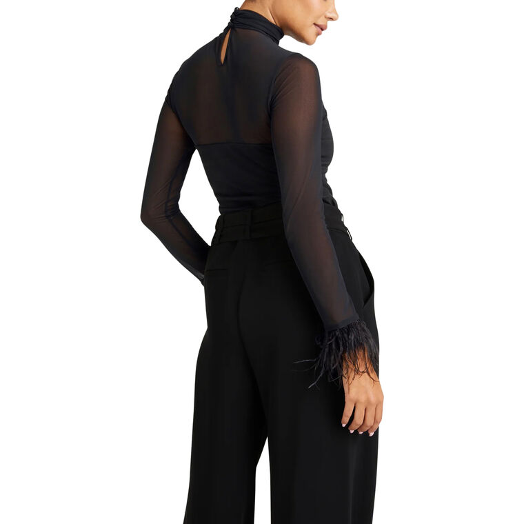Feather Trim Shantel Top image number null
