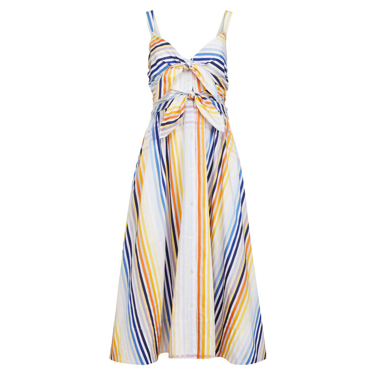 Wren Sleeveless Double Tie-Front Midi Dress image number null