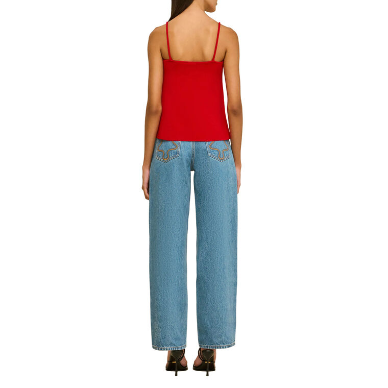 Lennon Sleeveless Open-Front Knit Top image number null