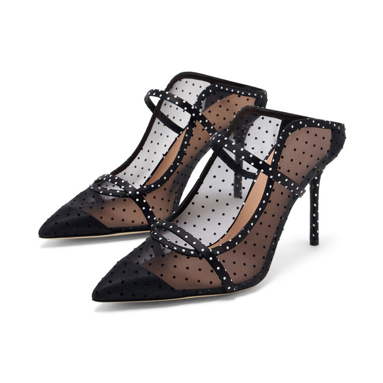 Maureen 85mm Dotted Tulle Mule image number null