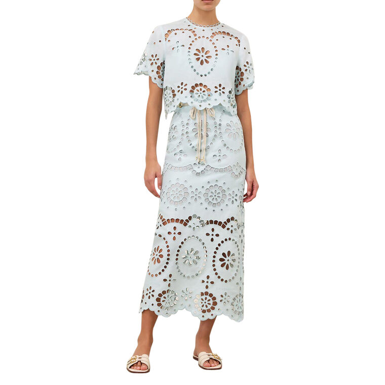 Awaken Embroidered Midi Skirt image number null