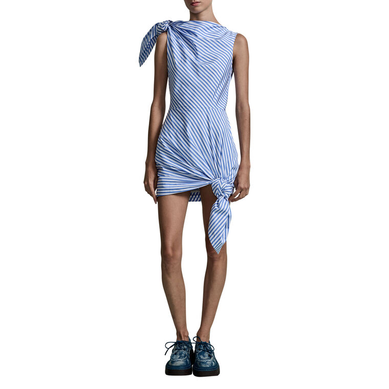 Sleeveless Knotted Mini Dress image number null