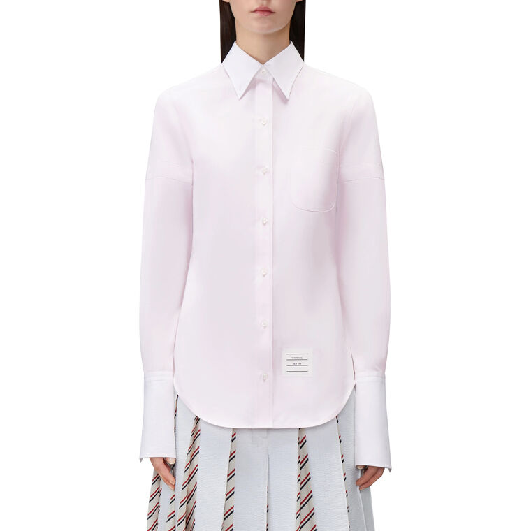 Classic Fit Long Sleeve Cotton Poplin French Cuff Shirt image number null