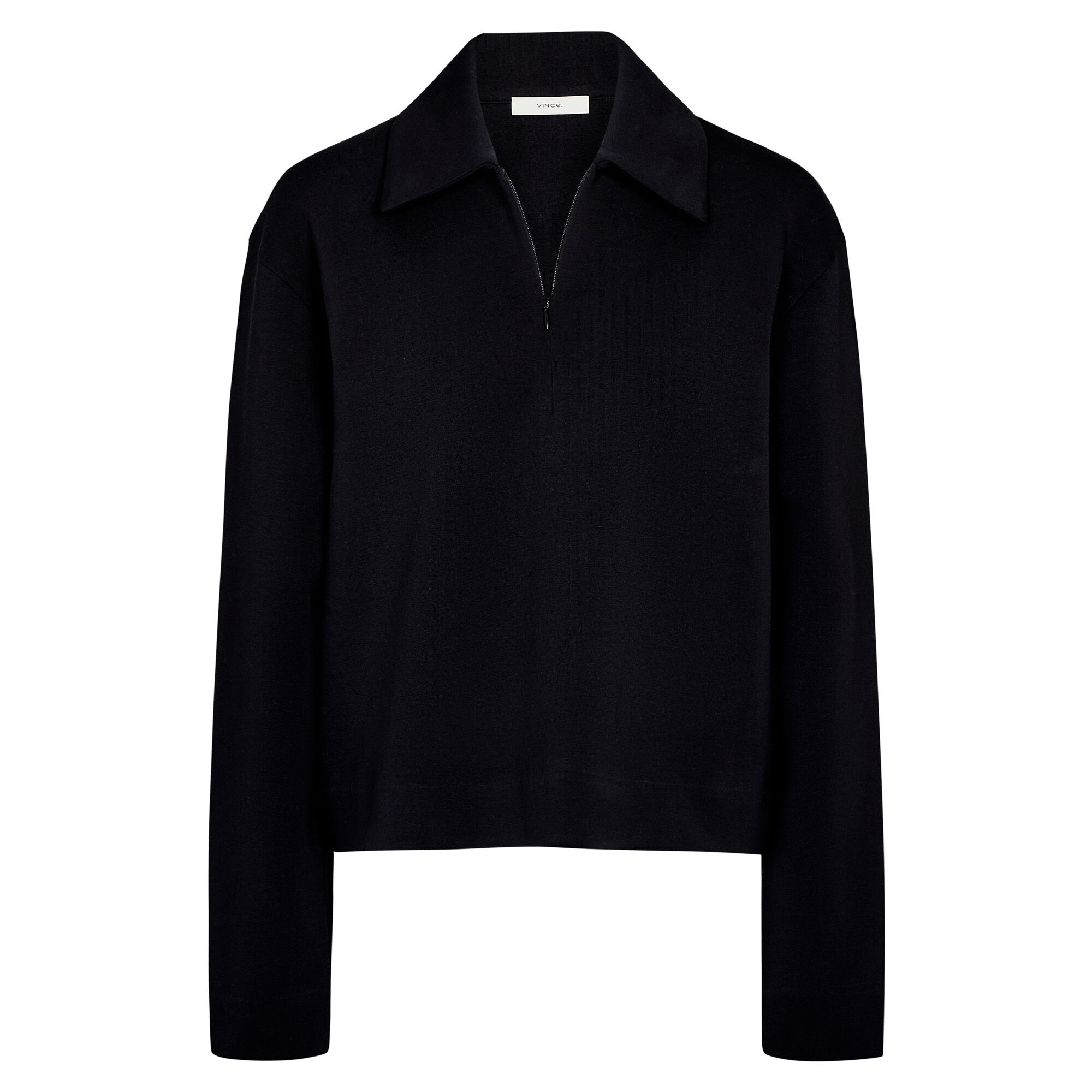 Vince Long Sleeve Collared Half Zip Pullover Top | Tootsies