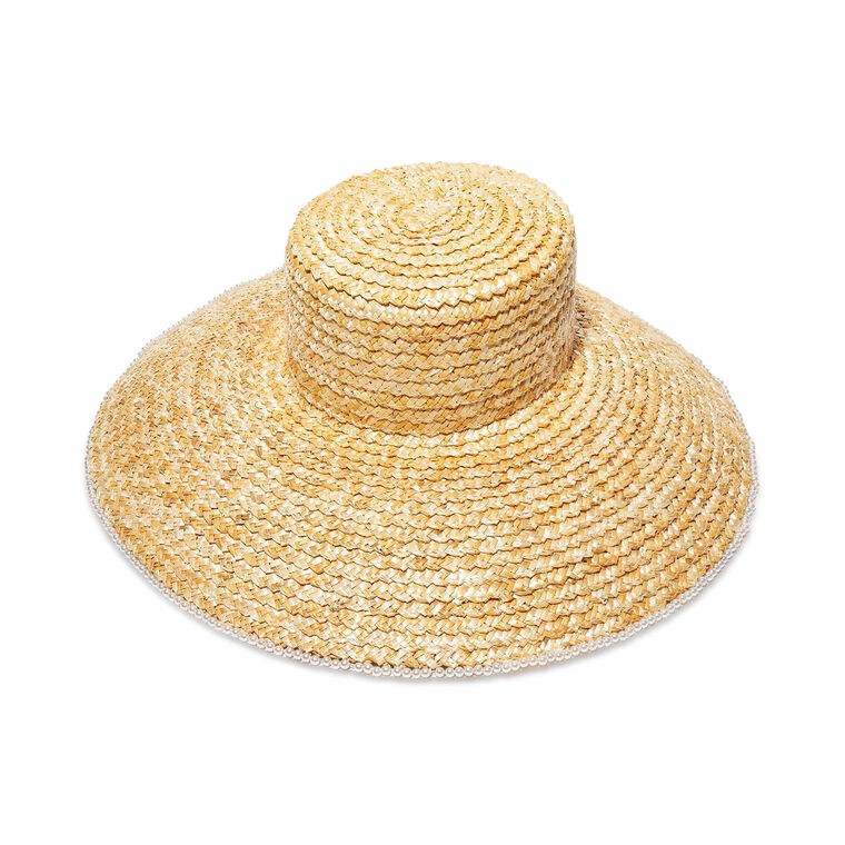 Natural Pearl Edge Straw Hat image number null