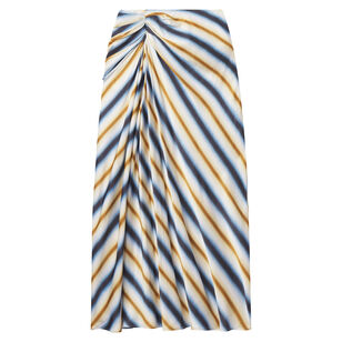 Jean Striped Midi Skirt