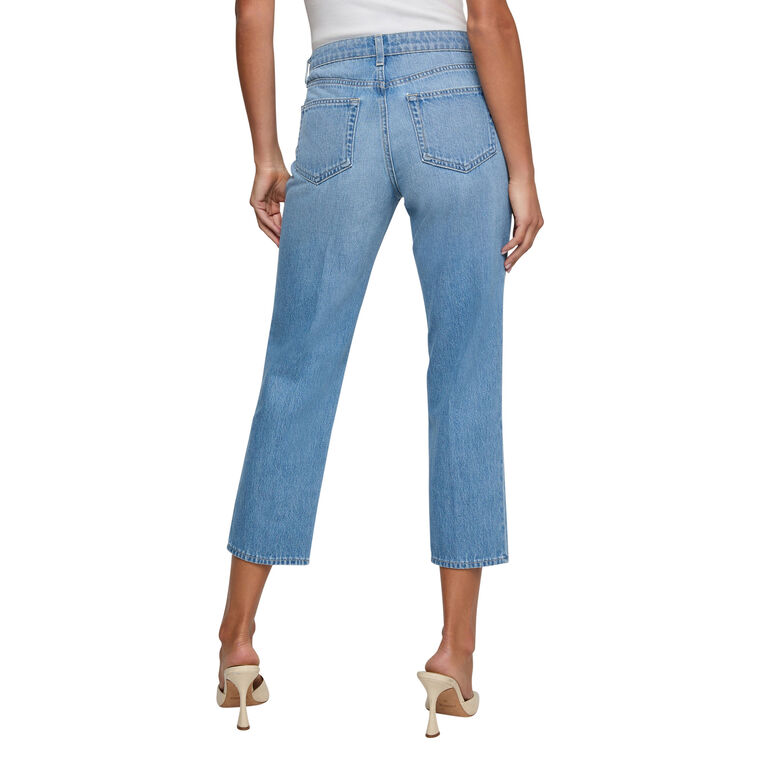 Thalina Mid Rise Cropped Slouch Stovepipe Jean image number null