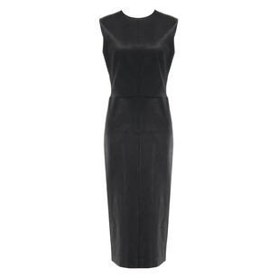 Sleeveless Leather Midi Dress