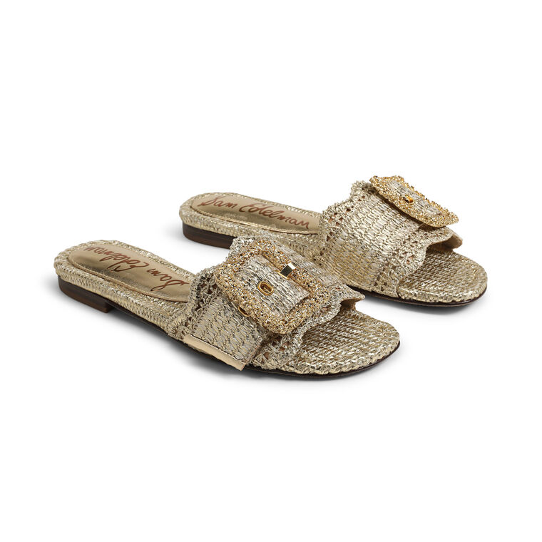 Bambi Raffia Slide Sandal image number null