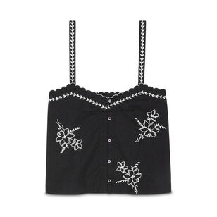 The Weekend Tank With Hanky Embroidery