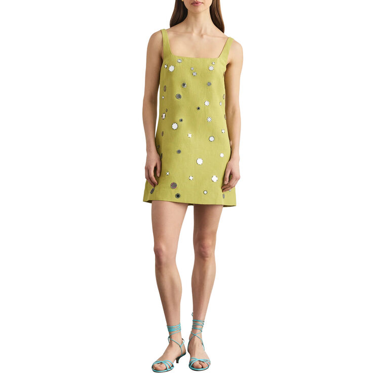 Barton Sleeveless Mirror Detail Mini Dress image number null