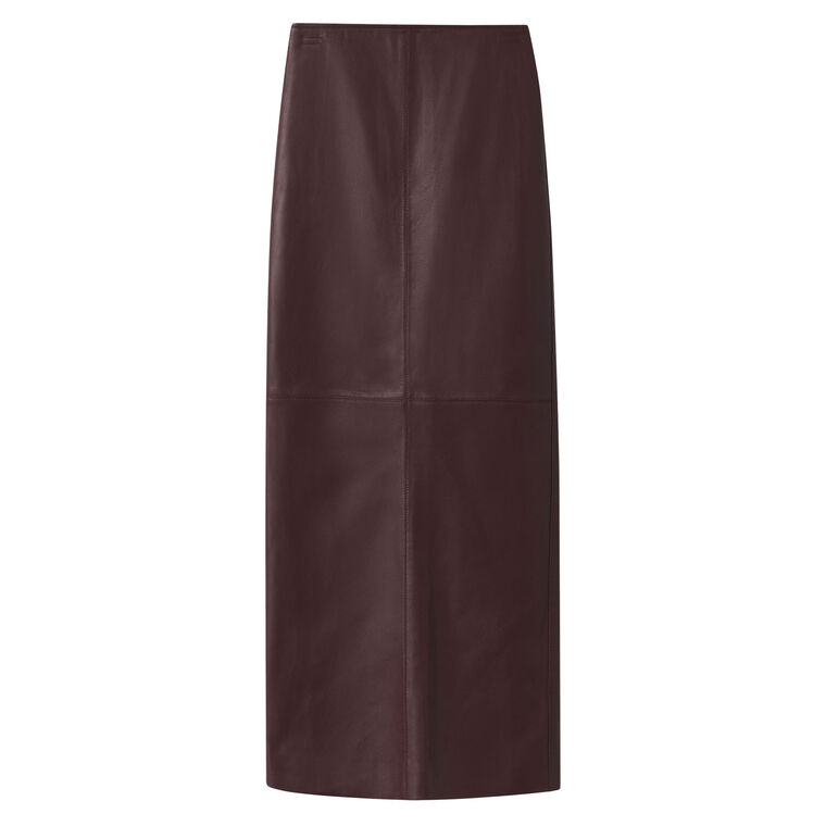 Marta Leather Midi Skirt image number null