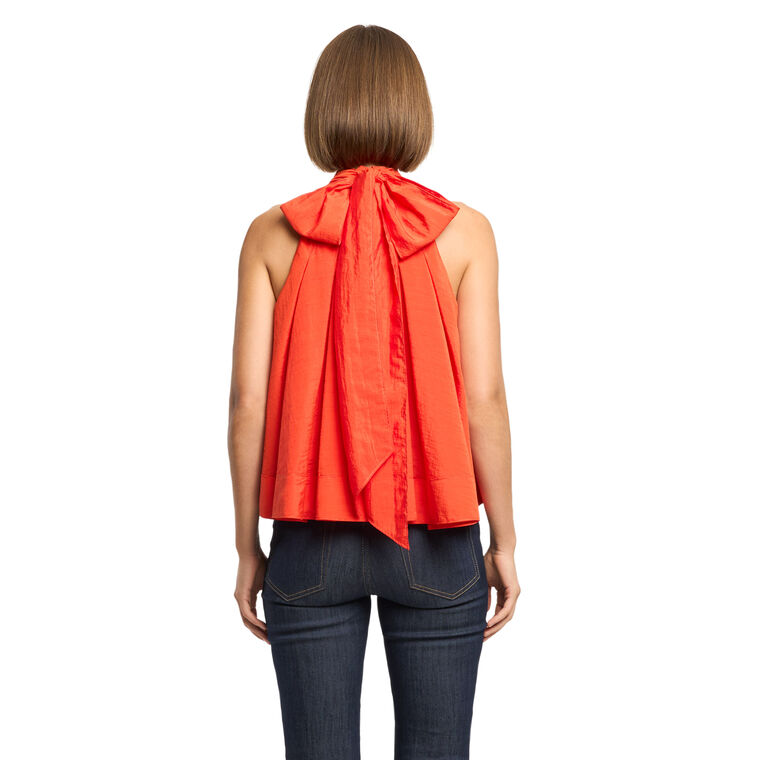Jagger Sleeveless Halterneck Pleated Top image number null