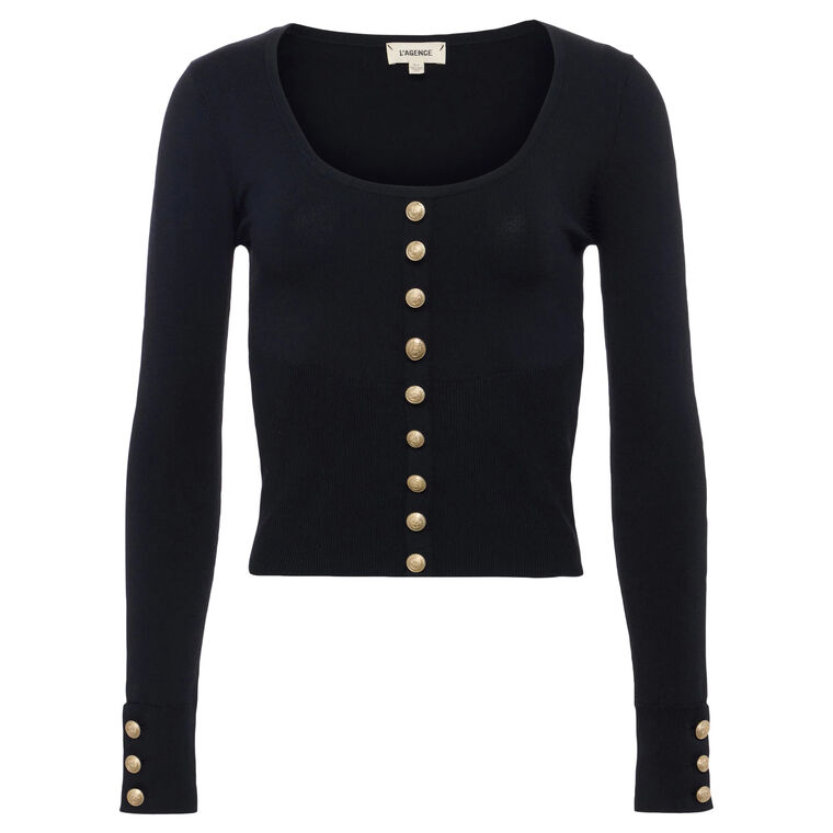Lanetta Button Front Knit Top image number null