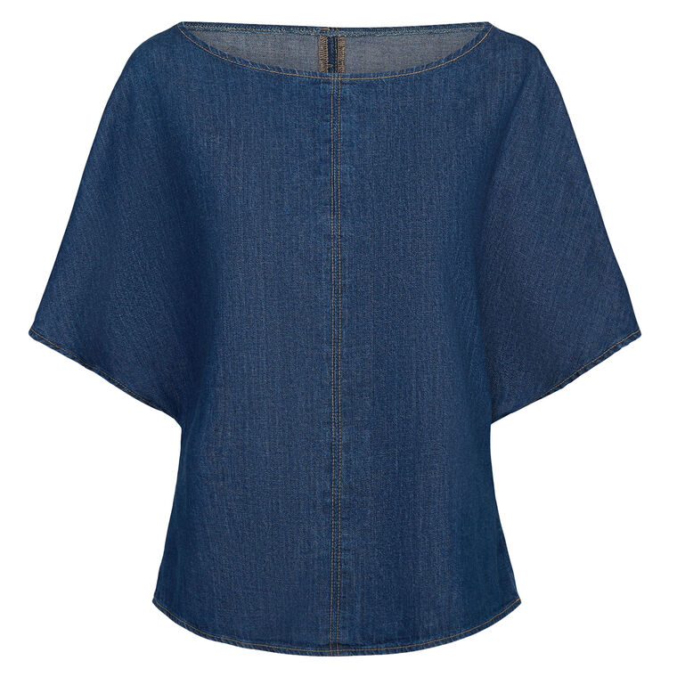 Simple Tee In Denim Shirting image number null