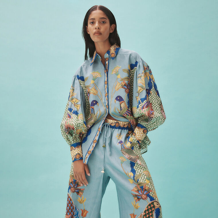 Gilly Printed Buttondown Shirt image number null