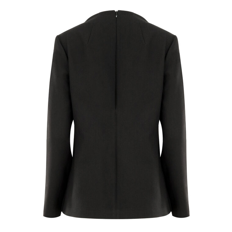 Baz High Neck Suiting Top image number null