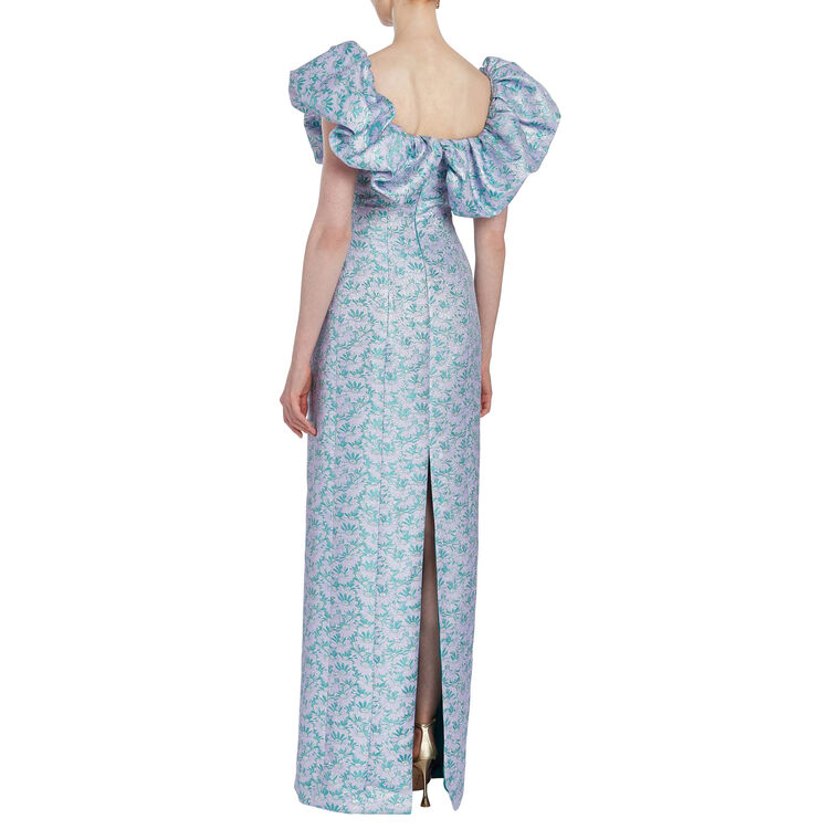 Rowan Daisy Brocade Column Gown image number null
